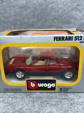 Vintage FERRARI 512 BB Bburago 1/24 Scale Diecast Model Code 0133 Italy 1978 NIB